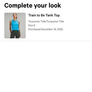 lululemon athletica Turquoise Tank Top